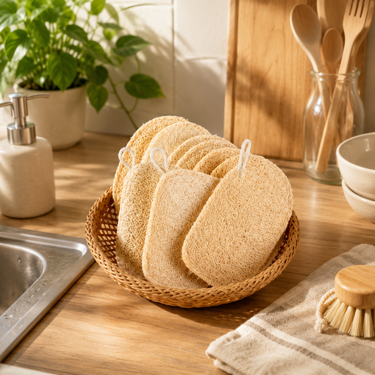 Eponge en fibre de loofah