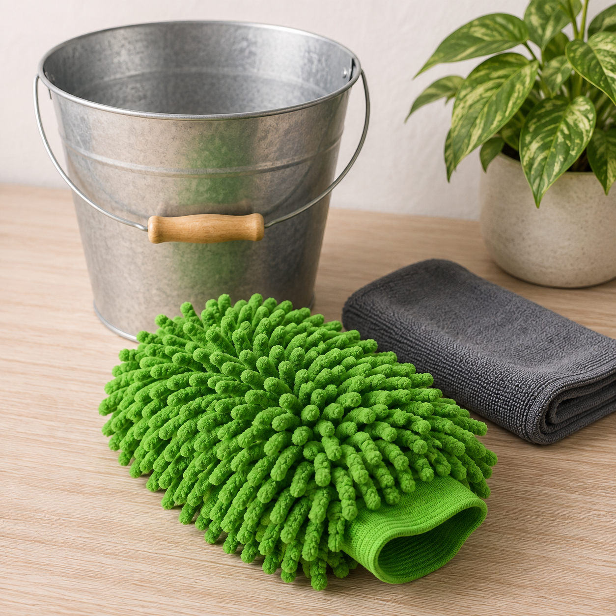 Gant de lavage de voiture en microfibre