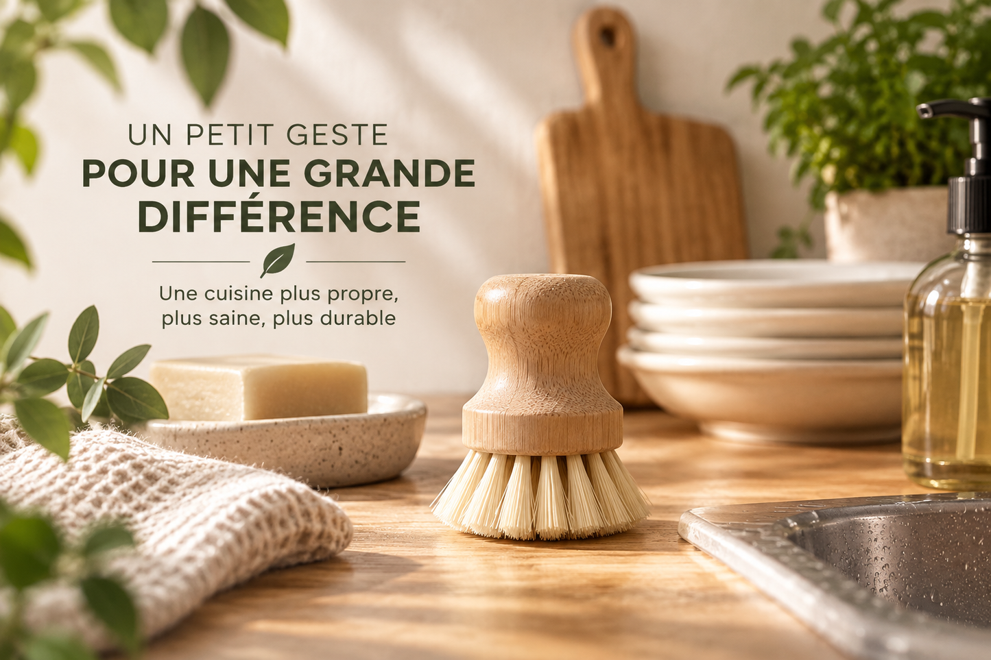 Brosse à vaisselle en bambou