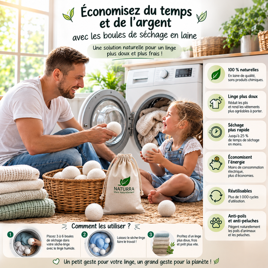 Boule de séchage en laine