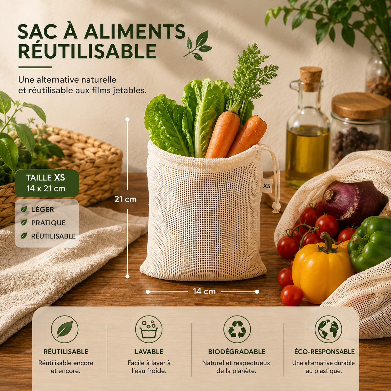 Sac réutilisable Taille XS