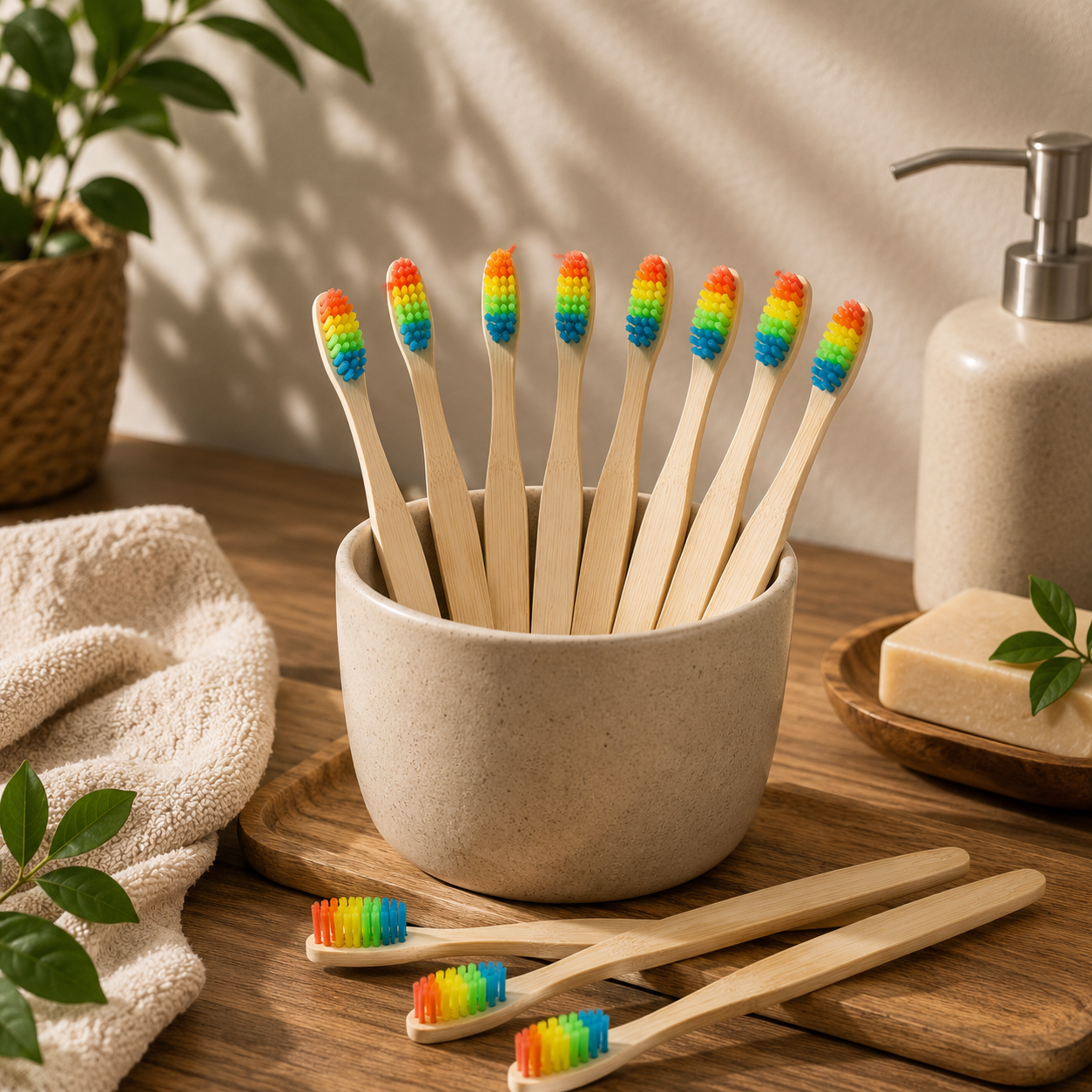 Brosse à dent en bambou naturel