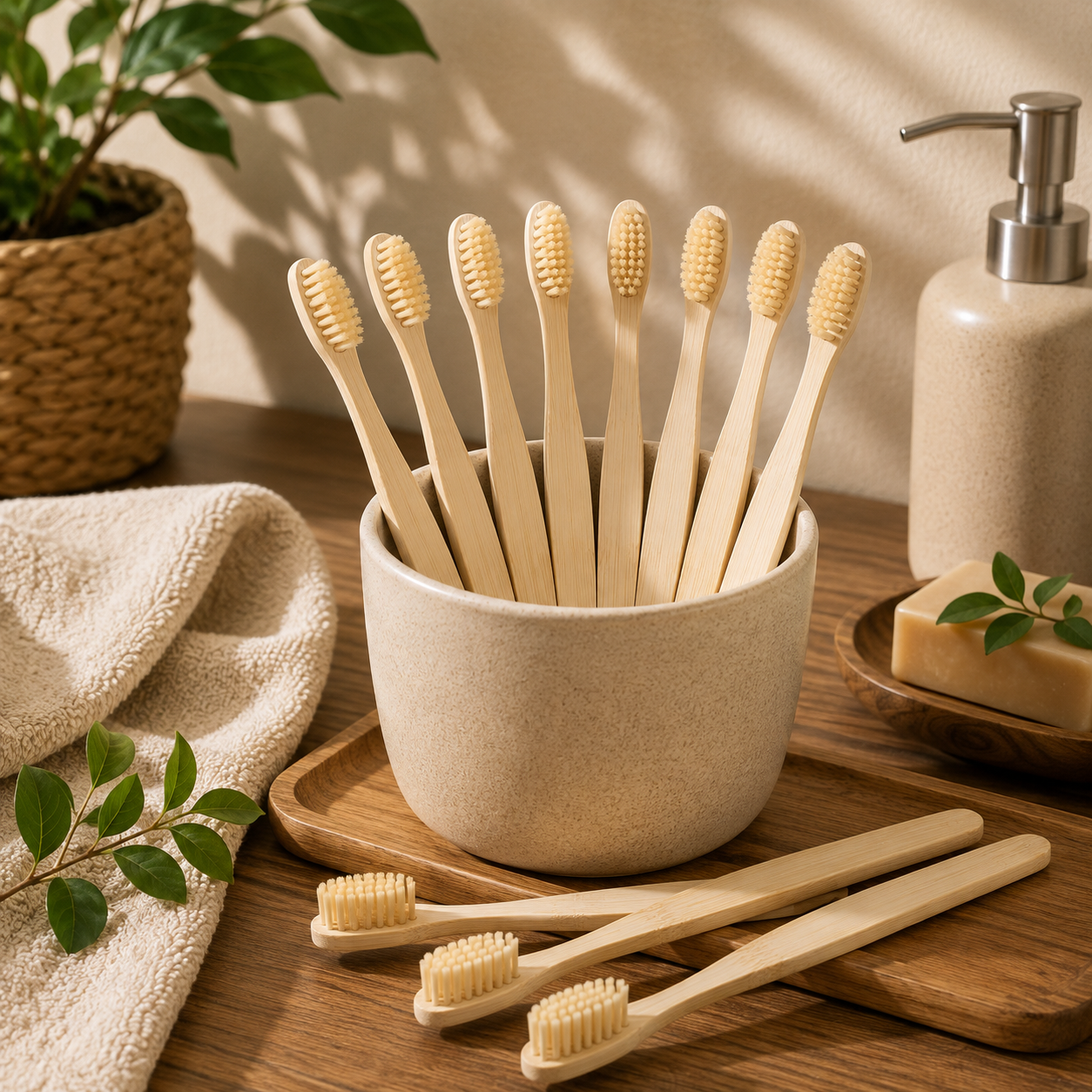 Brosse à dent en bambou naturel