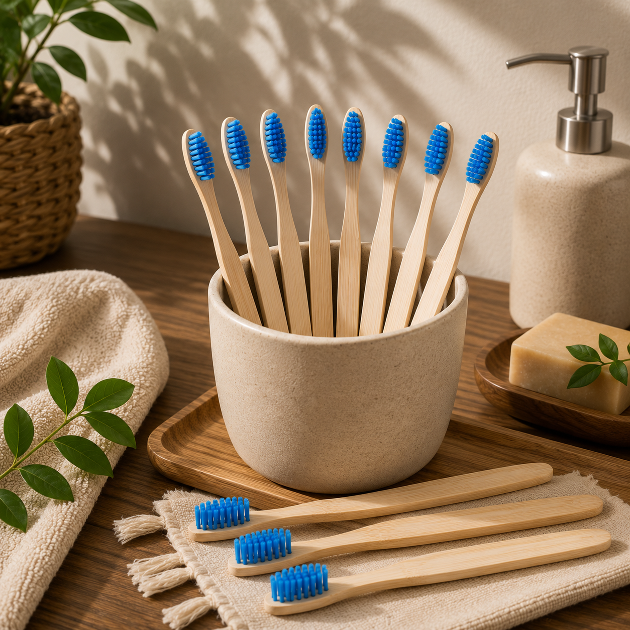 Brosse à dent en bambou naturel