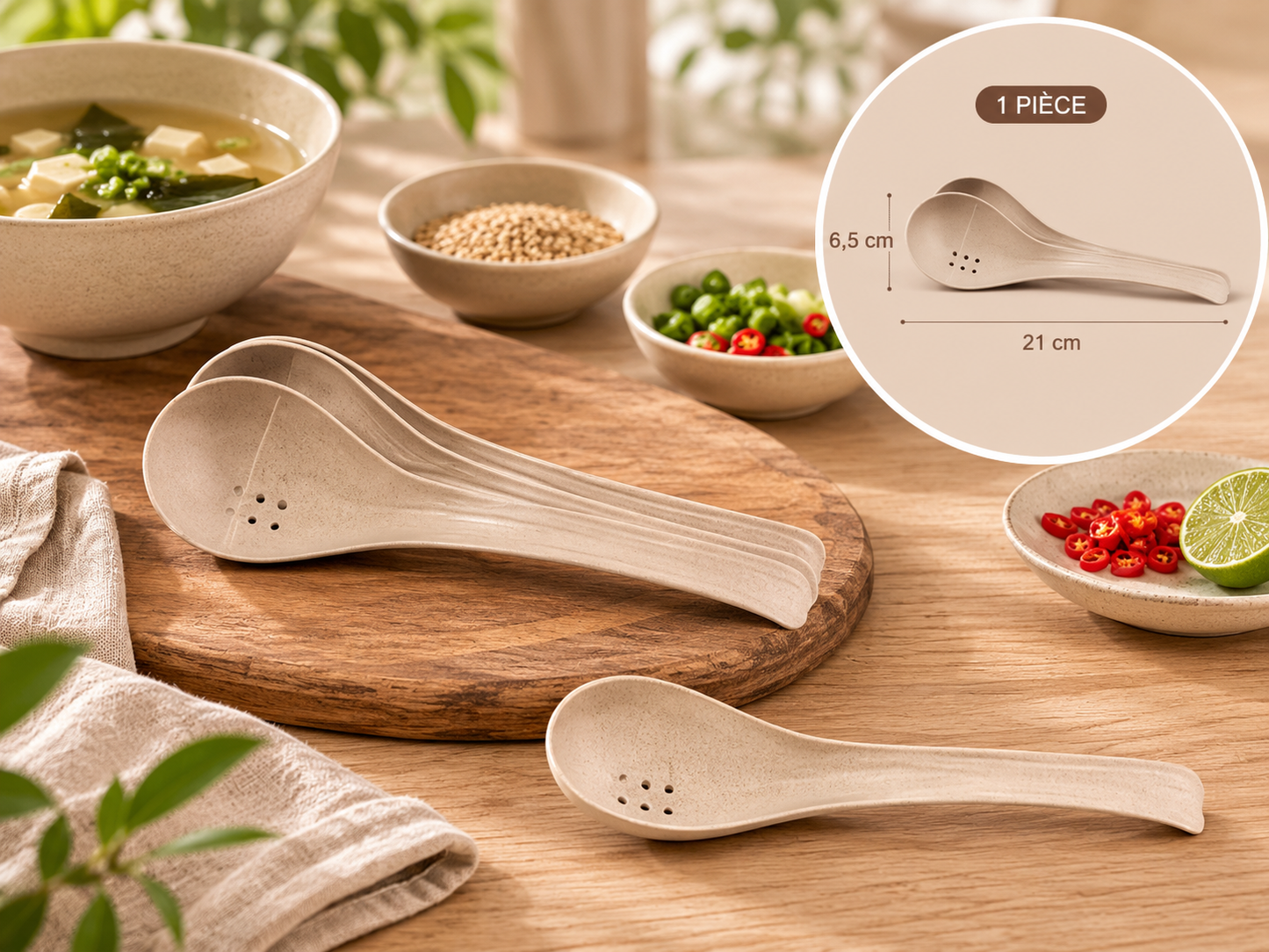 Vaisselle jetable en coque de riz