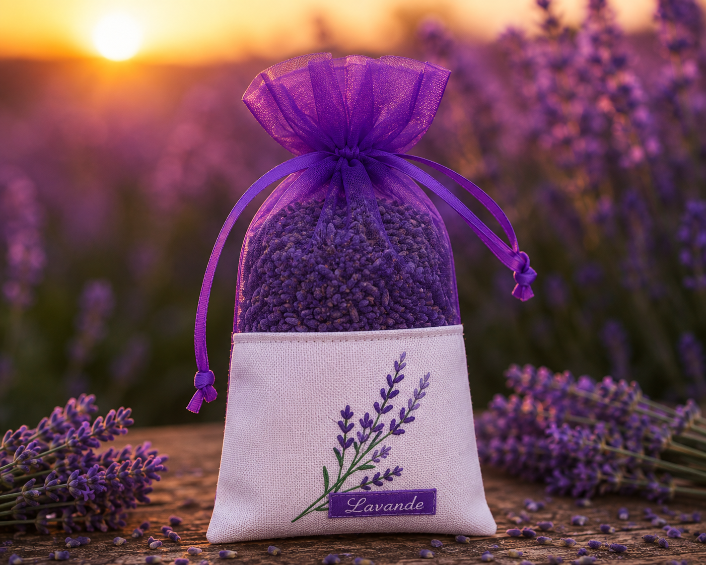 Sachet pour stockage de fleurs sèches