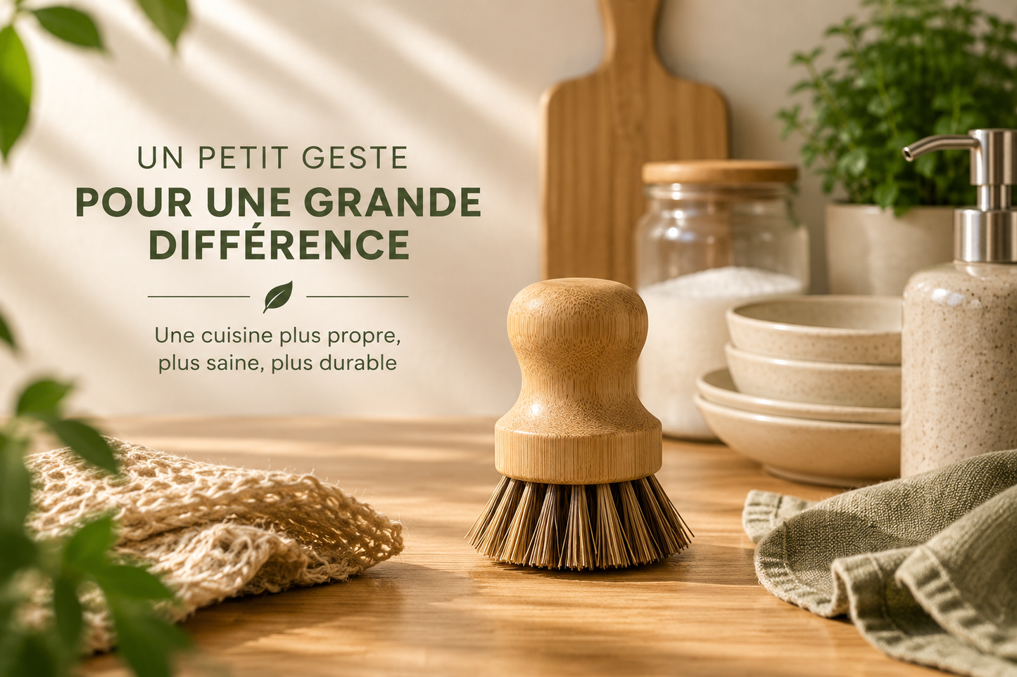 Brosse à vaisselle en bambou