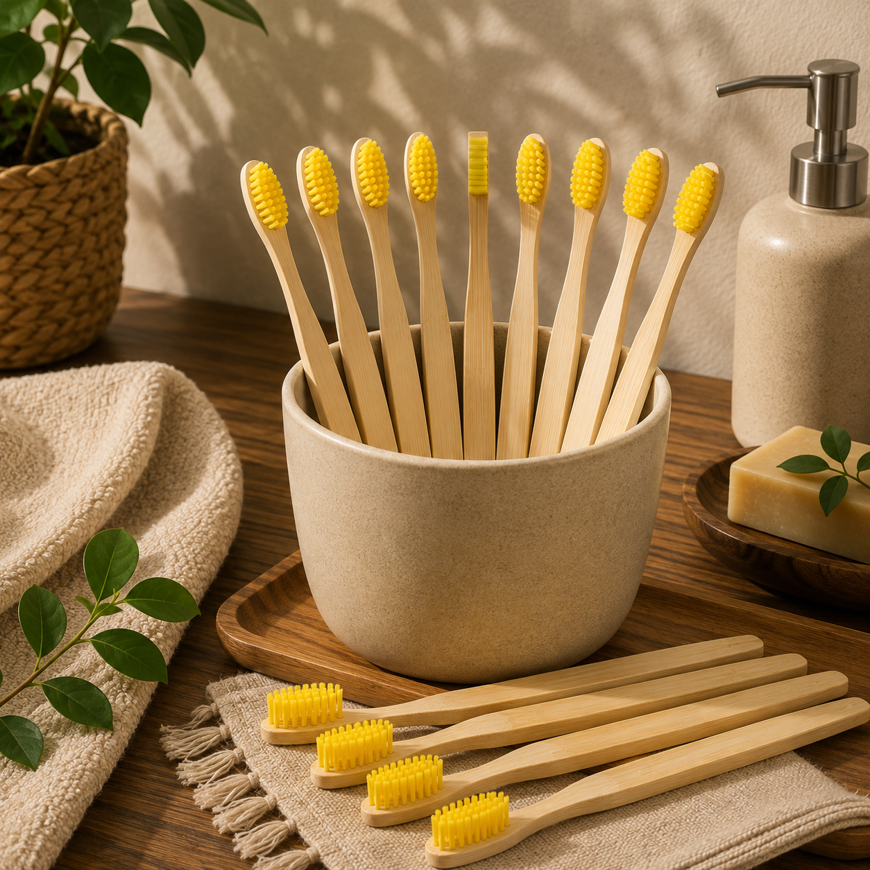 Brosse à dent en bambou naturel