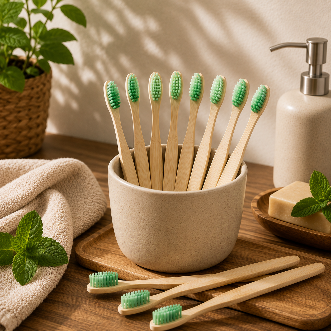 Brosse à dent en bambou naturel