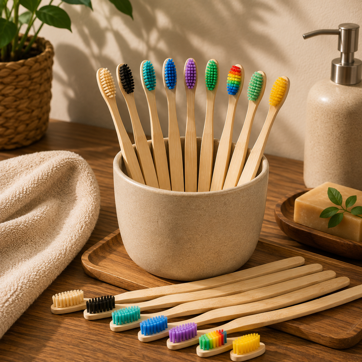 Brosse à dent en bambou naturel