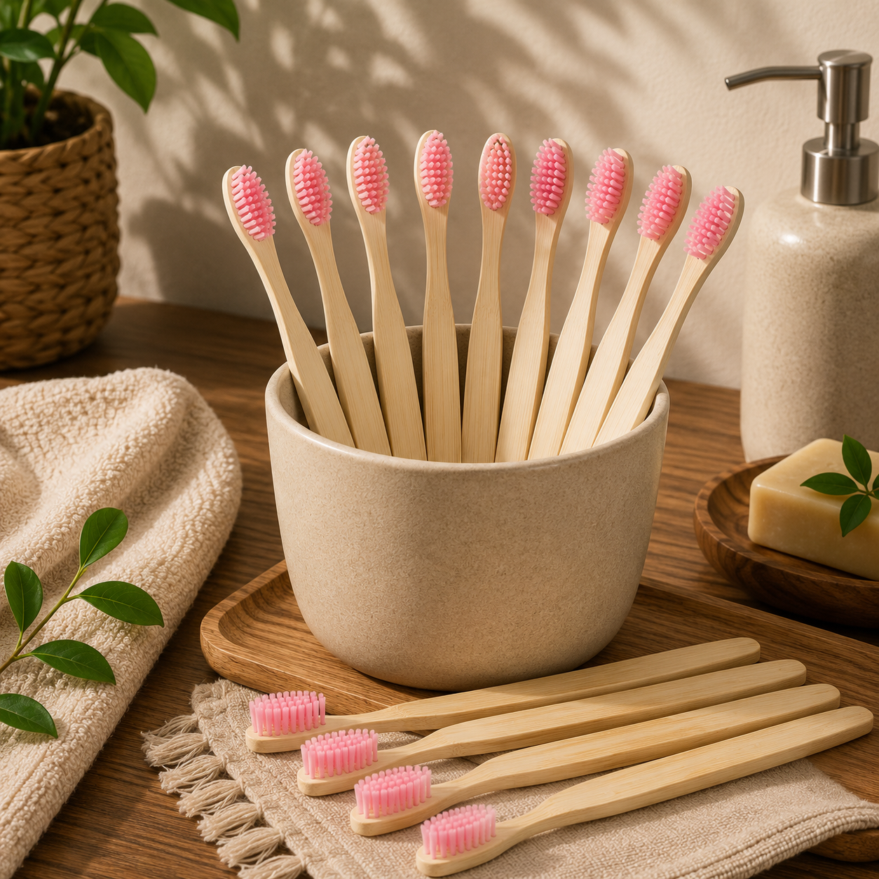 Brosse à dent en bambou naturel