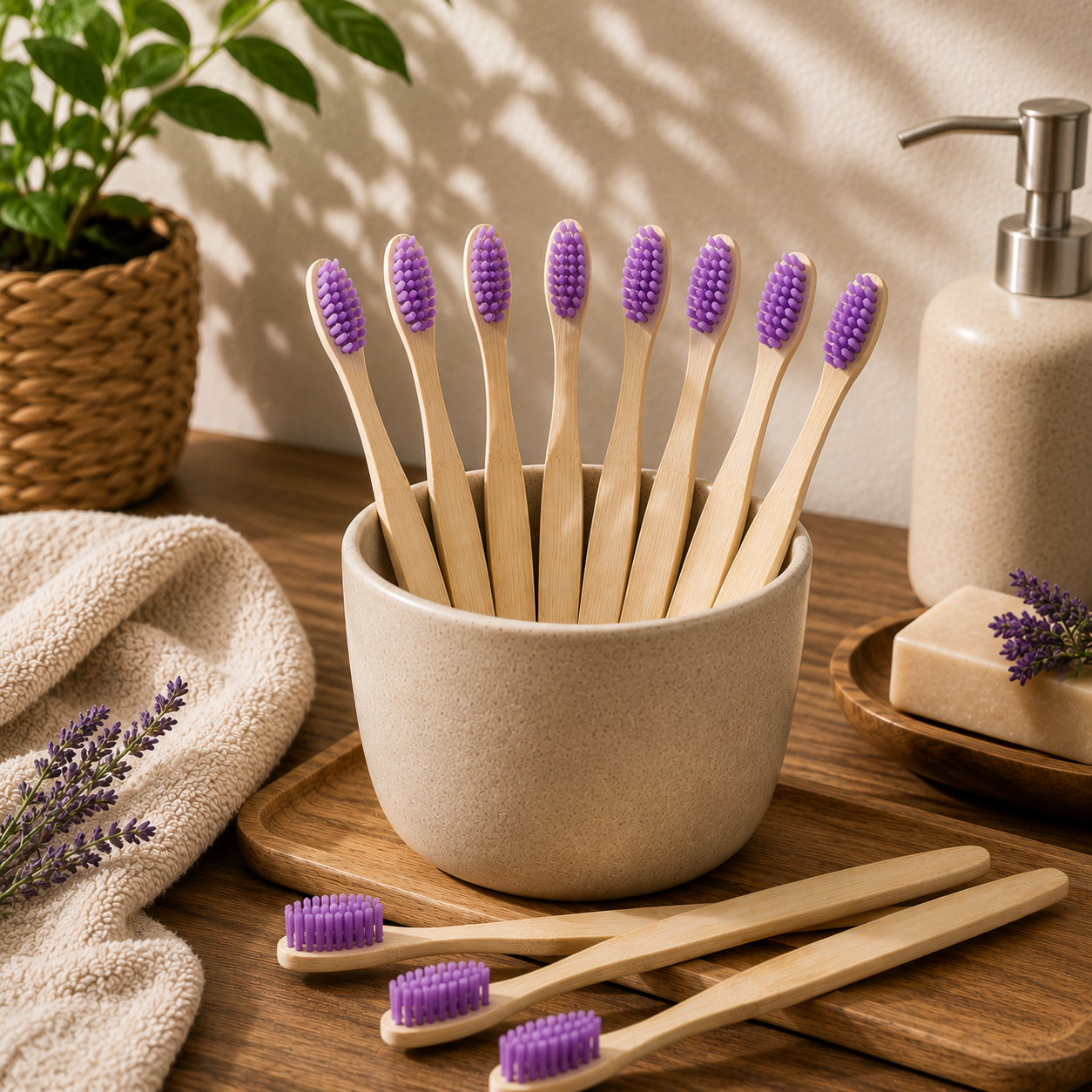 Brosse à dent en bambou naturel